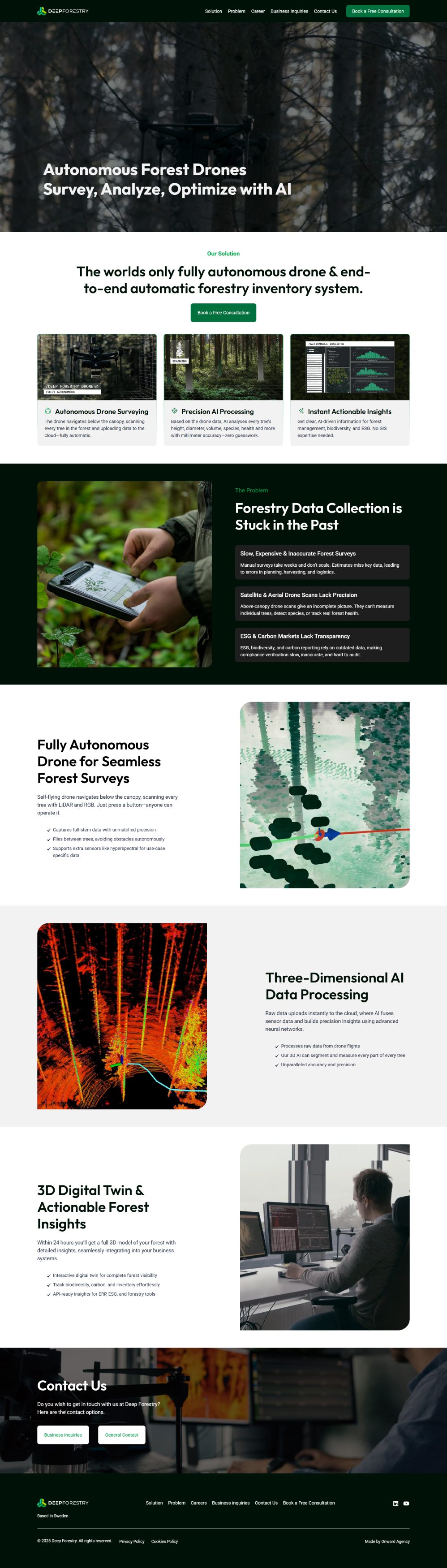 Deep Forestry Website Screenshot