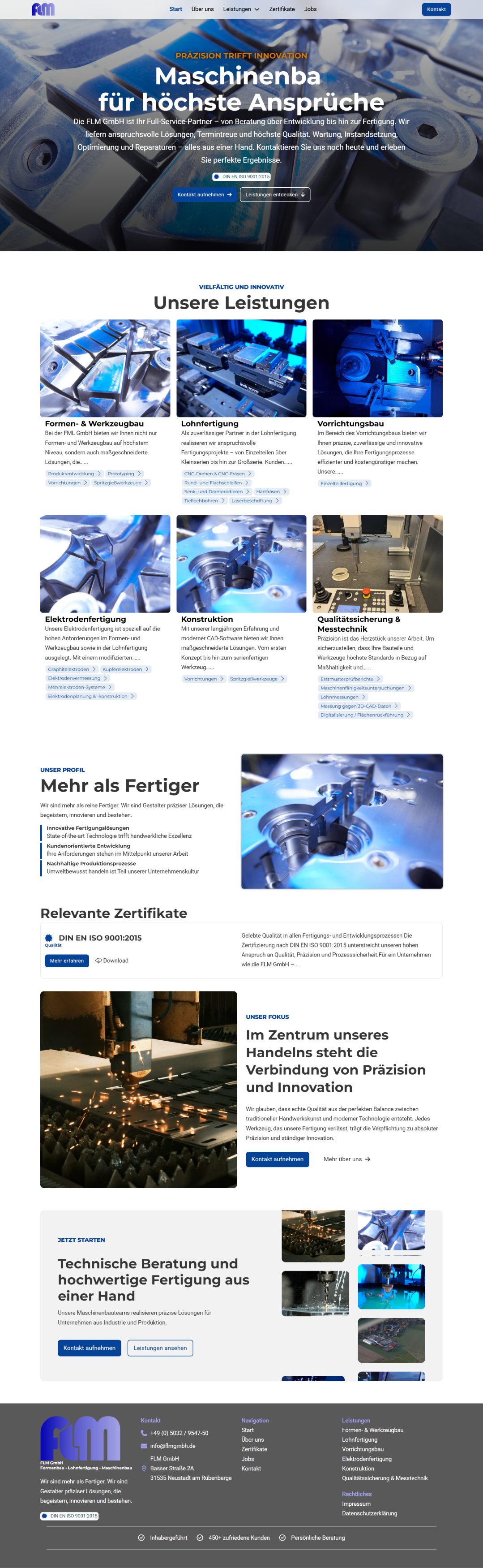 FLM GmbH Website Screenshot